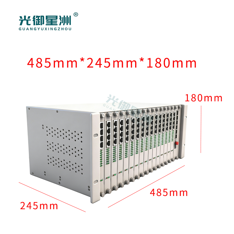 光御星洲 电话光端机256路电话+4路百兆物理隔离PCM语音光端机 单纤FC20KM 1对 GY-256P4FE高清大图