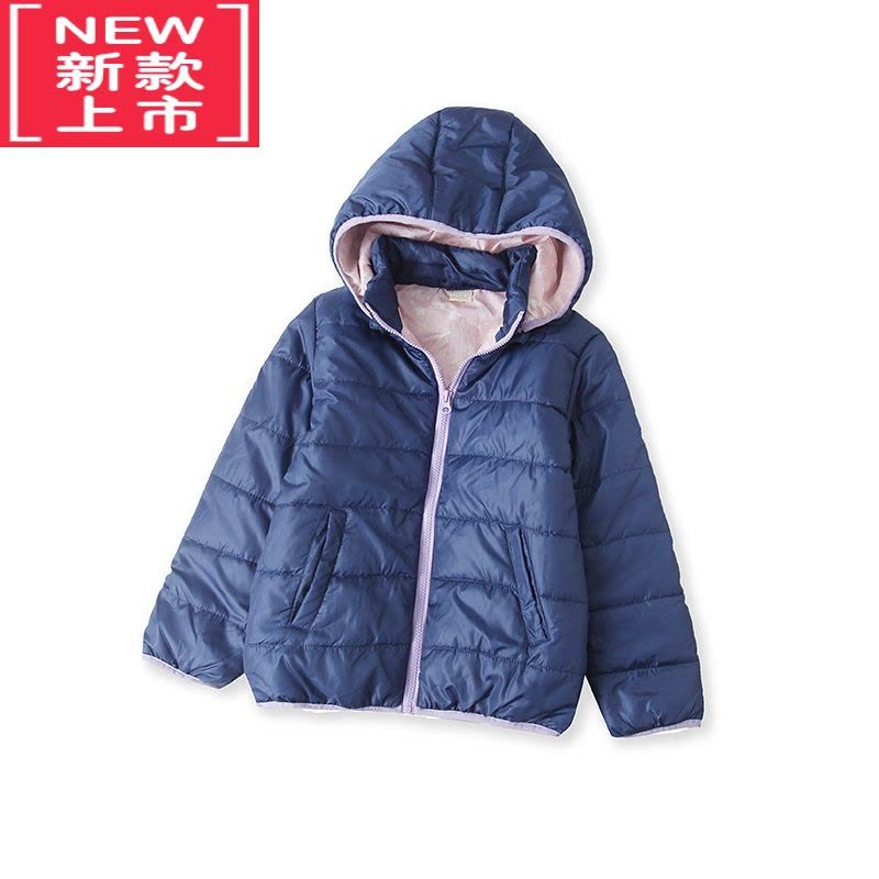 可莉允100-130码高性价比儿童防泼溅轻便可脱卸帽多色棉衣棉服外套B图片