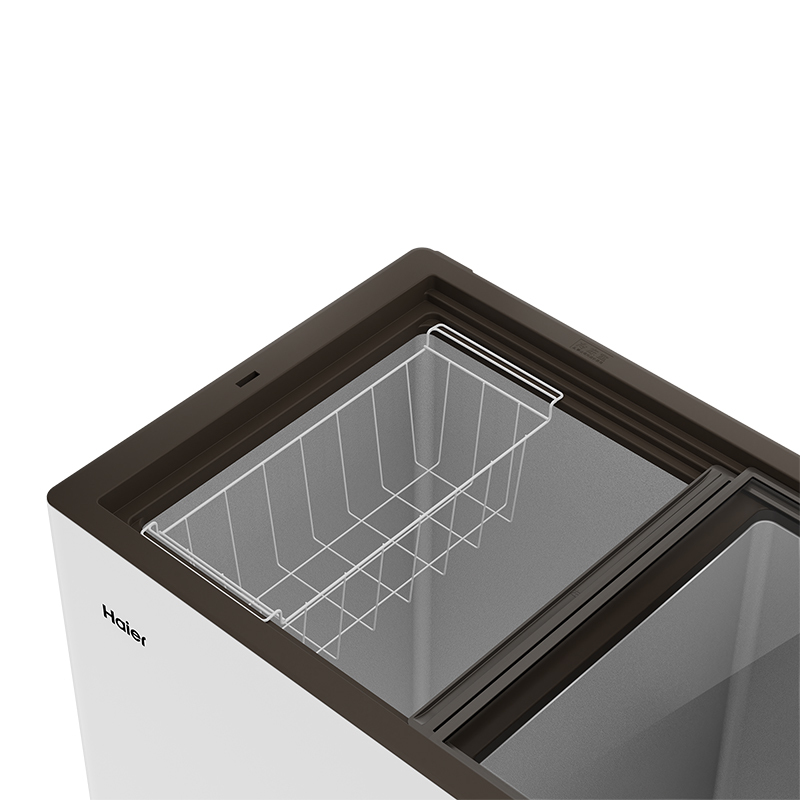 海尔 216升双箱双温商用家用冰柜 蝶门卧式冰柜家用小型冰箱冷柜fcd