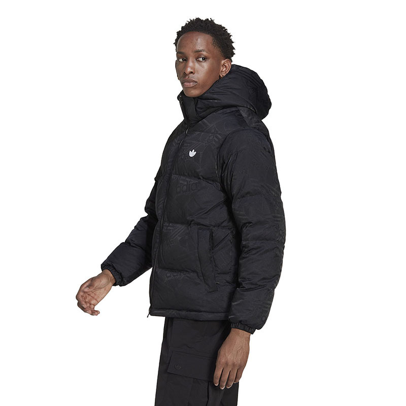 阿迪达斯 (adidas)三叶草男装运动保暖连帽羽绒服 HL9218