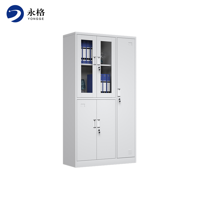 永格办公室钢制文件柜凭证抽屉资料柜档案员工更衣柜带锁矮柜储物柜子五门更衣柜