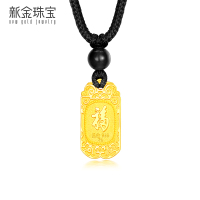 新金珠宝 Au999黄金2克足金福字金牌编绳2g [1042]