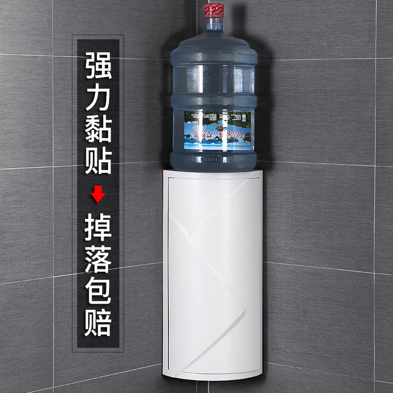家柏饰(CORATED)卫生间置物架壁挂免钉免打孔吸壁式浴室洗手间洗漱台收纳三角墙角 [象牙白]1层高清大图