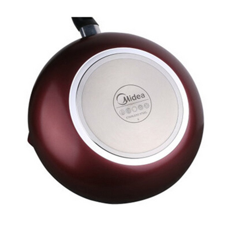 Midea/美的 CL28J1煎炒锅 不粘锅 无油烟电磁炉炒锅加厚底炒菜锅