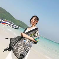 夏季披肩女薄款海边防晒丝巾围巾纱巾沙滩巾超大防紫外线旅游