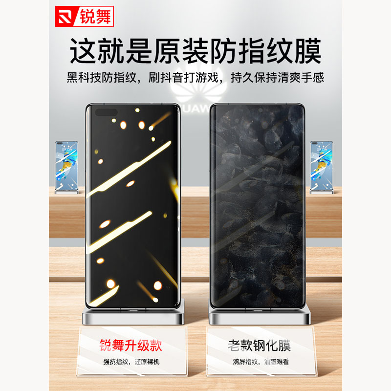锐舞 清透系列全屏水凝膜高清华为Mate40透明(两片装)RVGP18Mate40WT9