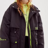 [2件2.5折价:218.75,叠加199减30]美特斯邦威女抽绳收腰撞色羽绒服