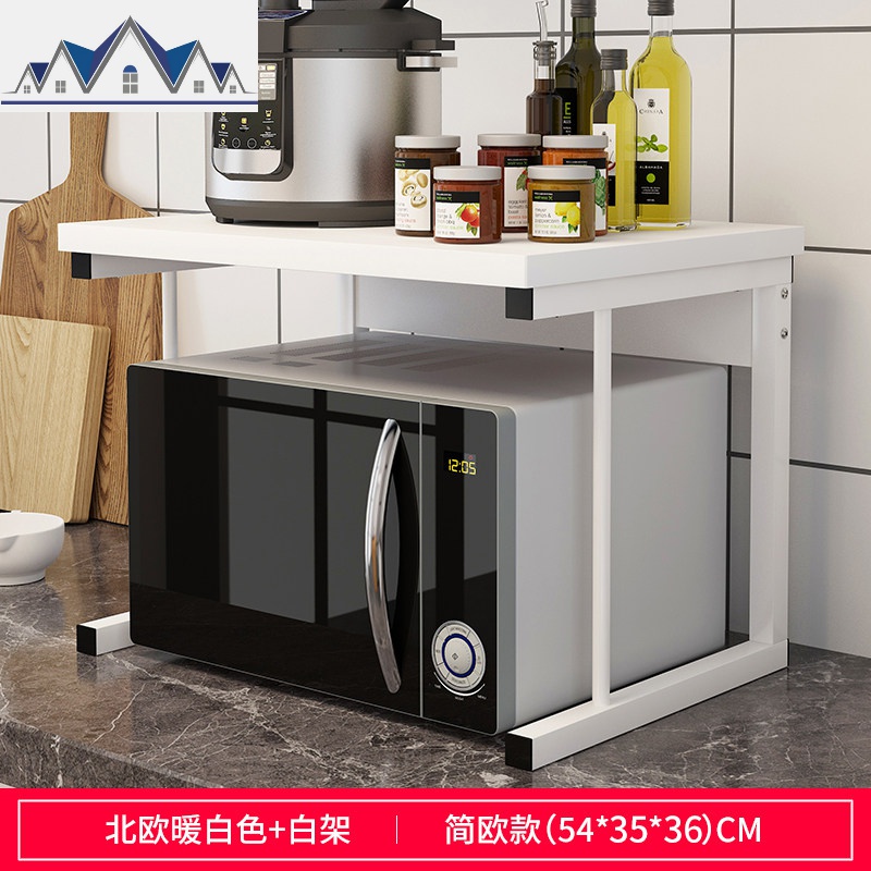 厨房置物架微波炉架子厨房用品落地式多层调味料收纳架储物烤箱架 三维工匠高清大图