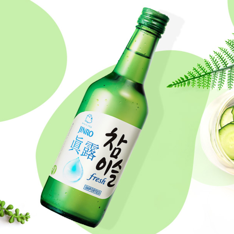 韩国进口新真露竹炭烧酒17.2度360ml*2瓶原味清酒利口预调鸡尾酒高清大图