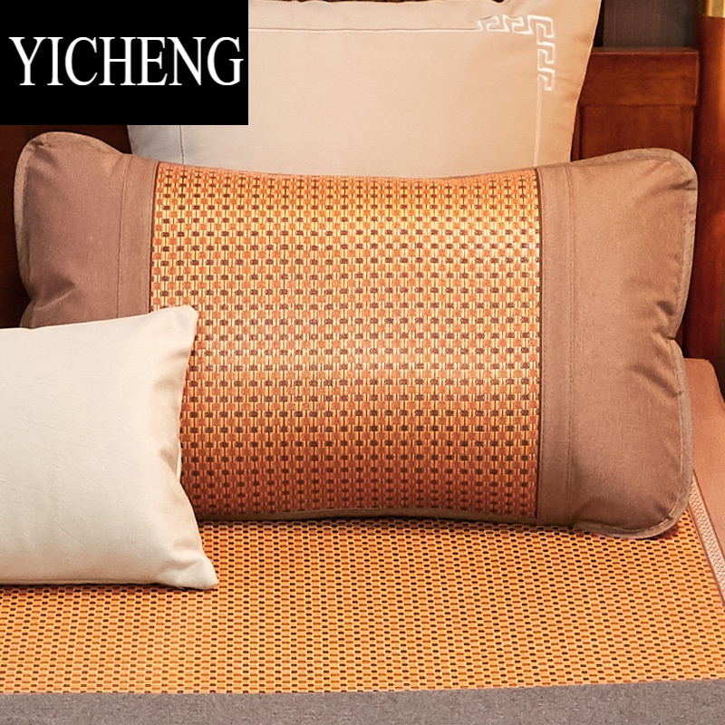 yicheng凉席枕套夏季单人凉枕冰丝枕席套藤席枕芯套枕皮枕头套子单只