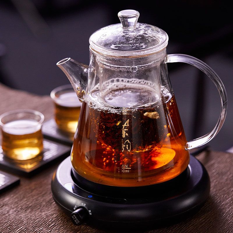 煮茶器套装耐热养生玻璃煮茶炉蒸汽煮茶壶加热小电热炉家用熬茶壶