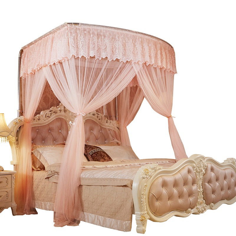 幸福 钓鱼竿可伸缩蚊帐1.8m床双人1.5三开门不锈钢加厚u型加密2.0高清大图