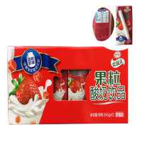 伊利优酸乳果粒酸奶饮品245ml*12 草莓味 果味大果粒酸牛奶饮料整箱 包邮