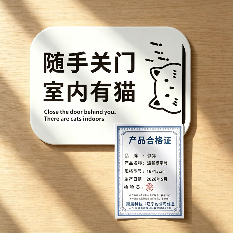 伽隽 温馨提示牌 18*13cm 个高清大图