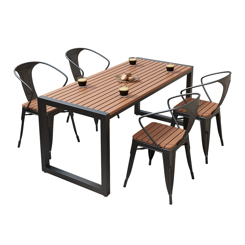 易企采 120cm公园桌椅户外长椅长凳子室外小区花园休闲座椅庭院长条