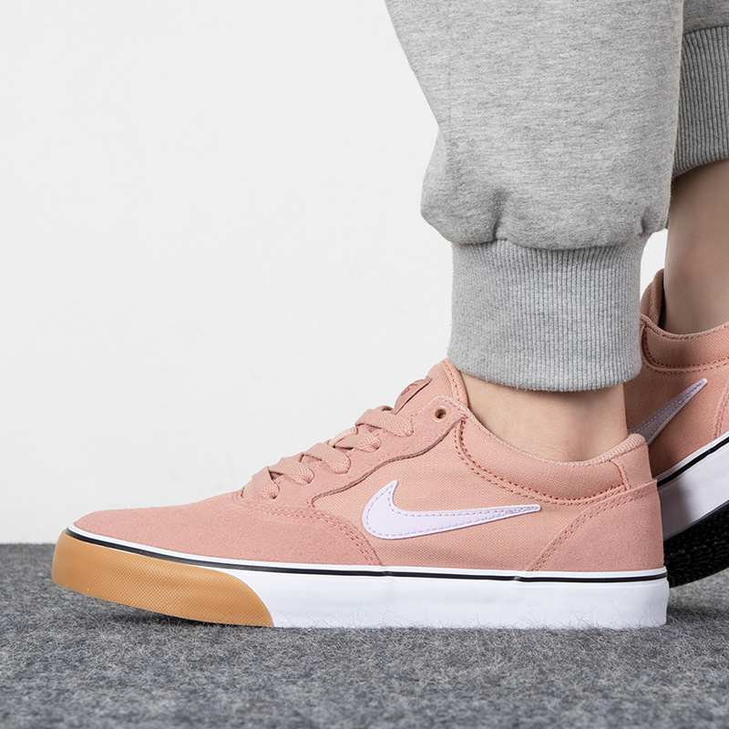 Nike耐克男鞋粉色SB翻毛皮运动鞋休闲板鞋DM3493-605