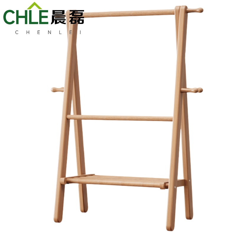 晨磊实木衣帽架100*46*150cm/个高清大图