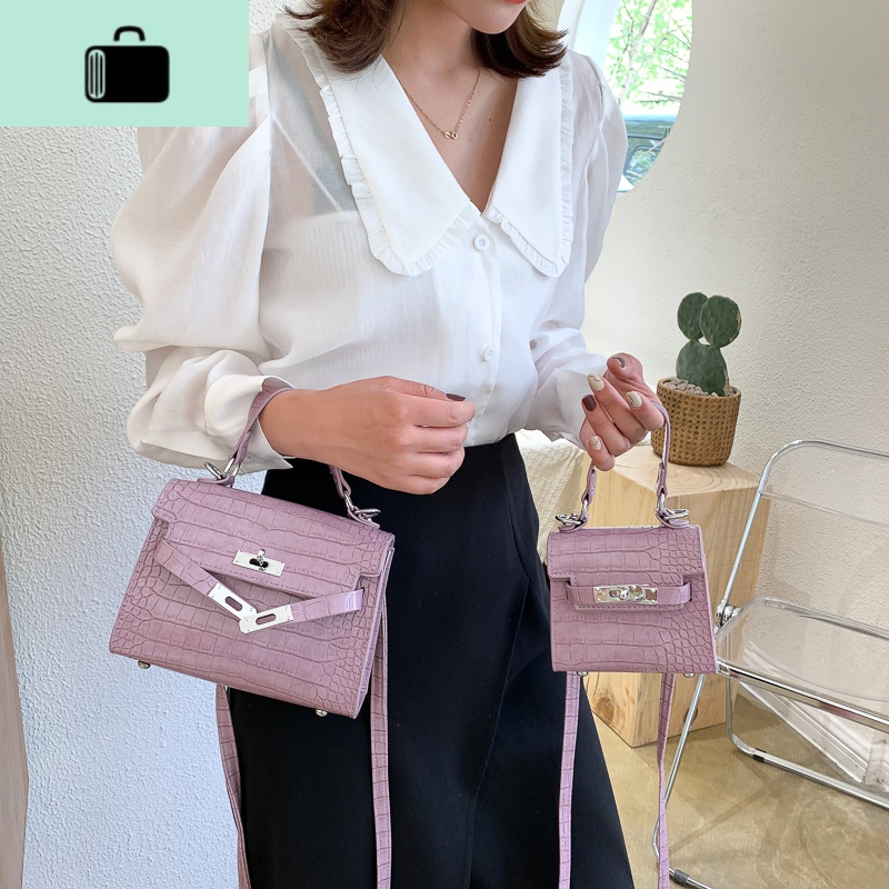 高级感小包包女2020夏天新款潮网红时尚单肩斜挎包质感手提凯莉包NEWLAKE高清大图