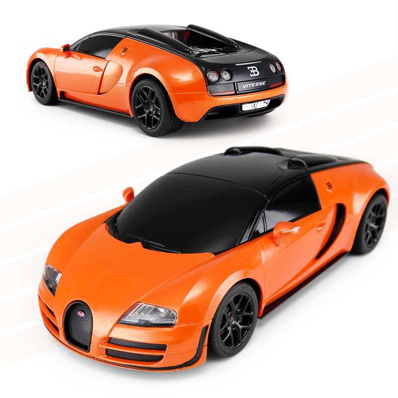 星辉(Rastar)1:18布加迪威速遥控汽车男孩儿童玩具车53900橙色