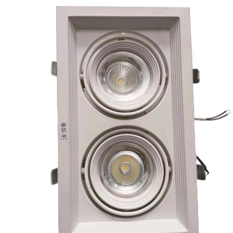 古信LED嵌入式双头射灯N543-2*9W/盏高清大图