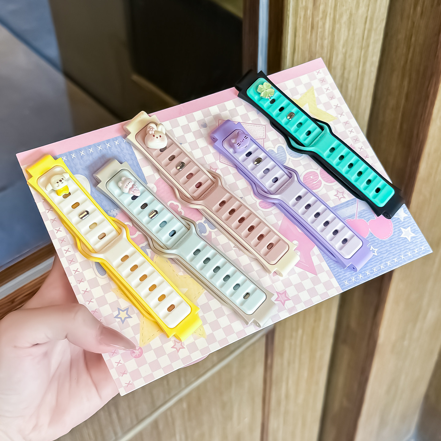 适用小天才电话手表表带Z10/Z9可爱挂脖Z11新款Z8Z7S保护套3139B高清大图