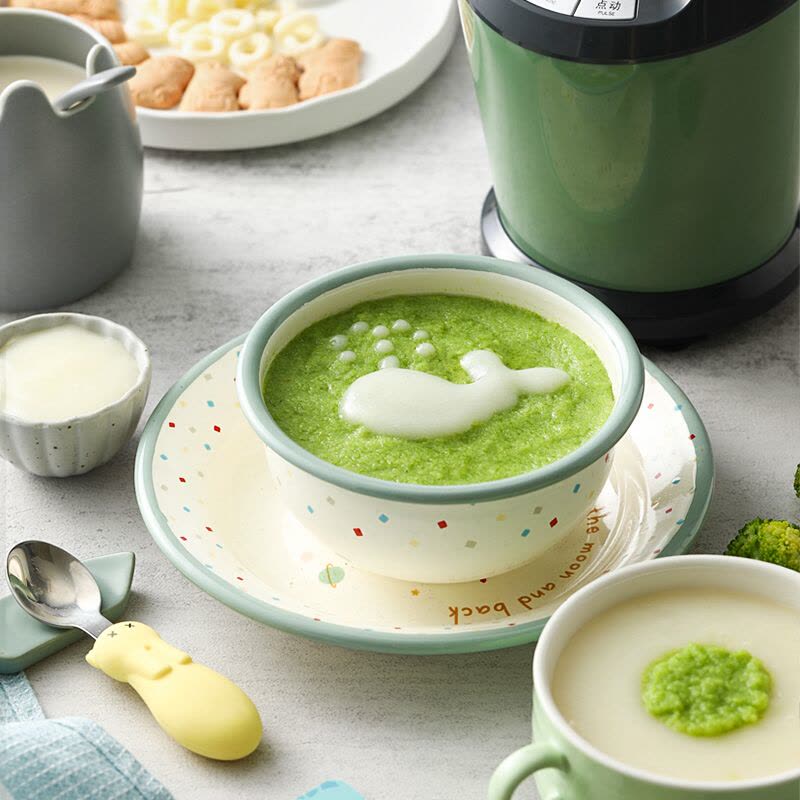 摩飞破壁机家用多功能料理机绞肉机小型水果榨汁机婴儿辅食搅拌器全自动低音果汁机MR9501 轻奢蓝(搅拌+榨汁机+研磨}图片