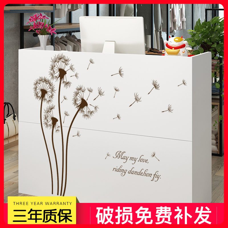 超市收银台小型简约现代前台接待台服装店柜台美容院收银桌吧台桌100x38x90cm 其他巧妈妈图片 高清实拍大图 苏宁易购