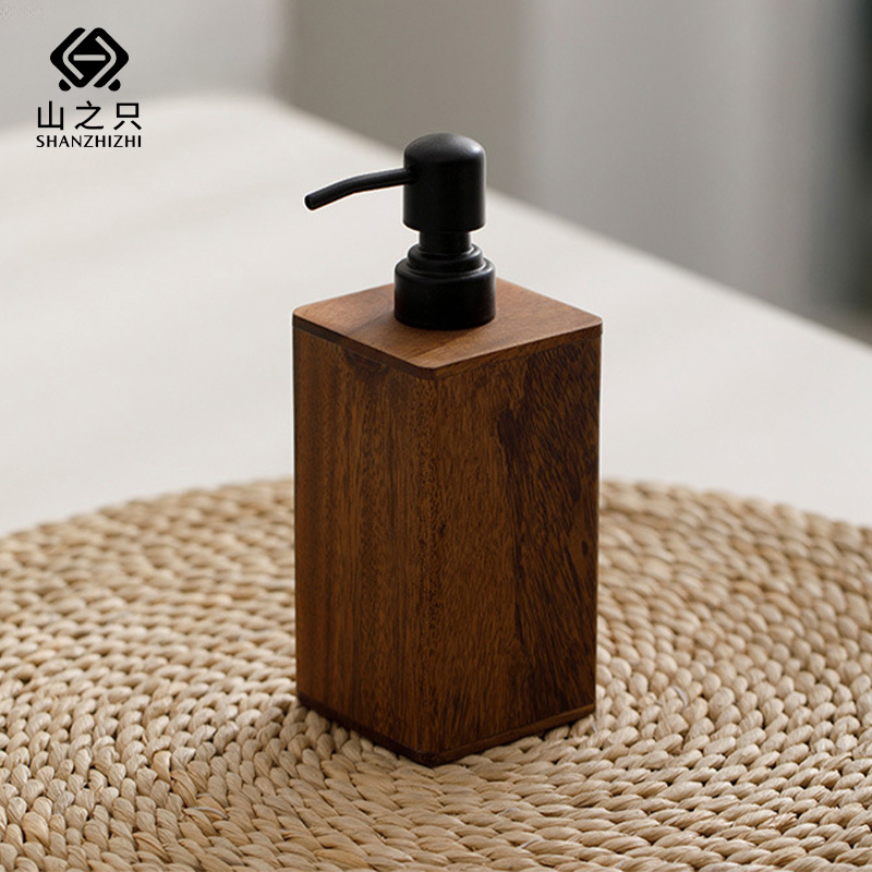 山之只 方形胡桃木分装瓶空瓶 400ml 个高清大图