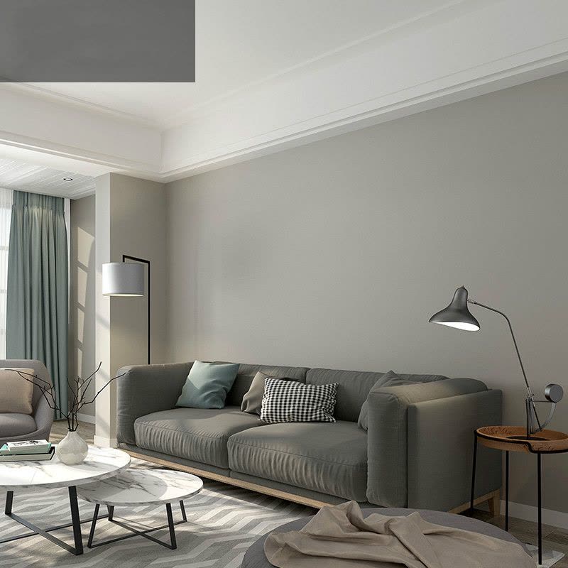 BONJEAN北欧无缝墙布 现代简约色墙纸卧室客厅电视背景墙 灰色壁布图片