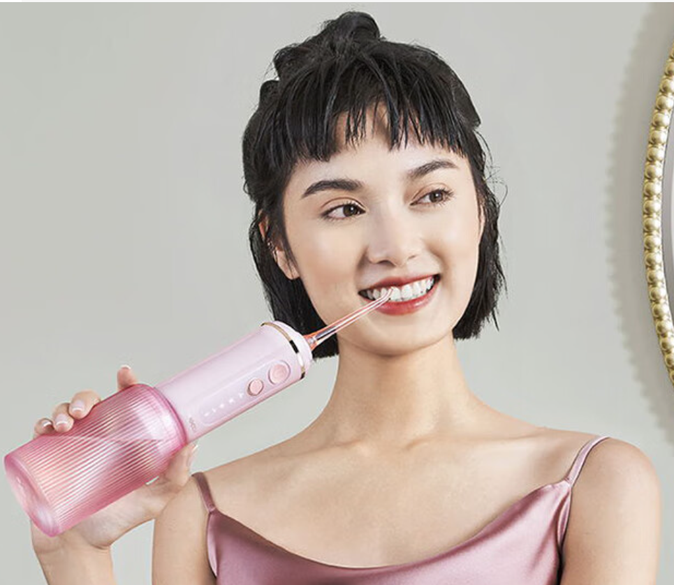 素士(SOOCAS)冲牙器 粉色 小米生态链 精选 超声波 洗牙器水牙线防水家用便携式洁牙器生日礼物礼盒装 送女友