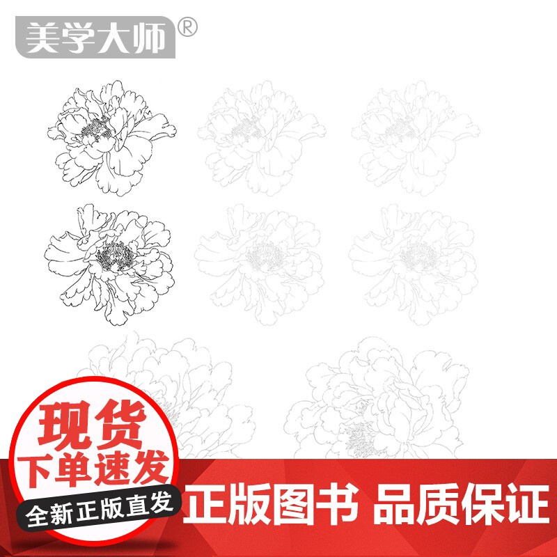 美学大师 中国画描摹本工笔画上下2册/基础训练篇+强化提高篇sh高清大图