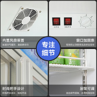 穗凌(SUILING)1200升容量风直冷商用冷藏展示柜鲜花柜三开门大冰柜玻璃门饮料冰箱LG4-1200M3F-A