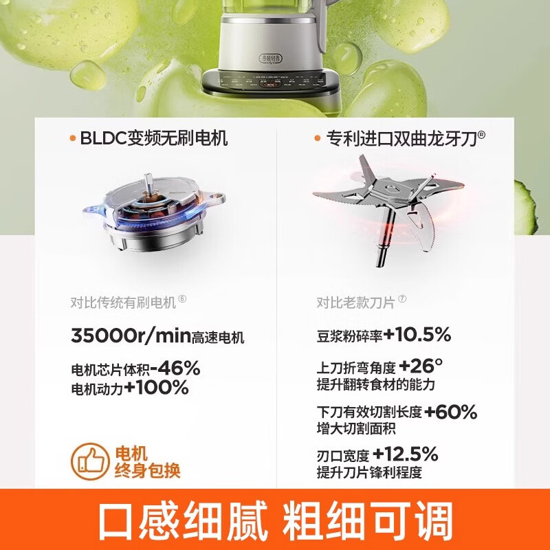 九阳(Joyoung)变频轻音破壁机B3沙丘灰高清大图