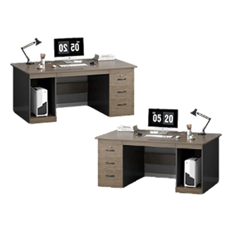 围达 电脑桌 三抽开放柜 张高清大图