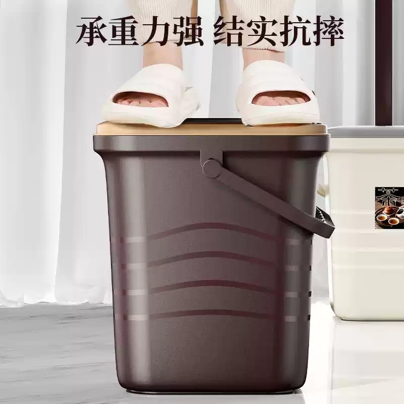 鑫环境 7.5L带管球阀 渣茶桶茶渣桶分离过滤排水桶茶台茶几废水桶高清大图