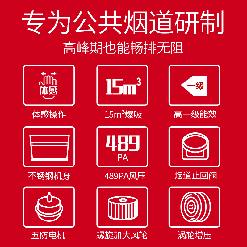 志高(CHIGO) H080D抽吸油烟机侧吸壁挂式家用自动清洗大吸力抽烟机