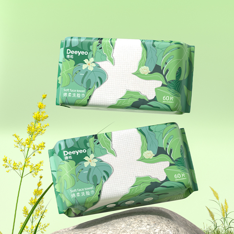 德佑洗脸巾60片*3包质地柔软舒适飞鸟款2005CT005高清大图