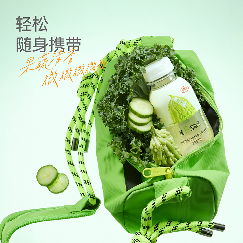 新品]好望水果蔬女团水维B苦瓜水小瓶便携250ml*20瓶低热量果蔬汁饮料高清大图