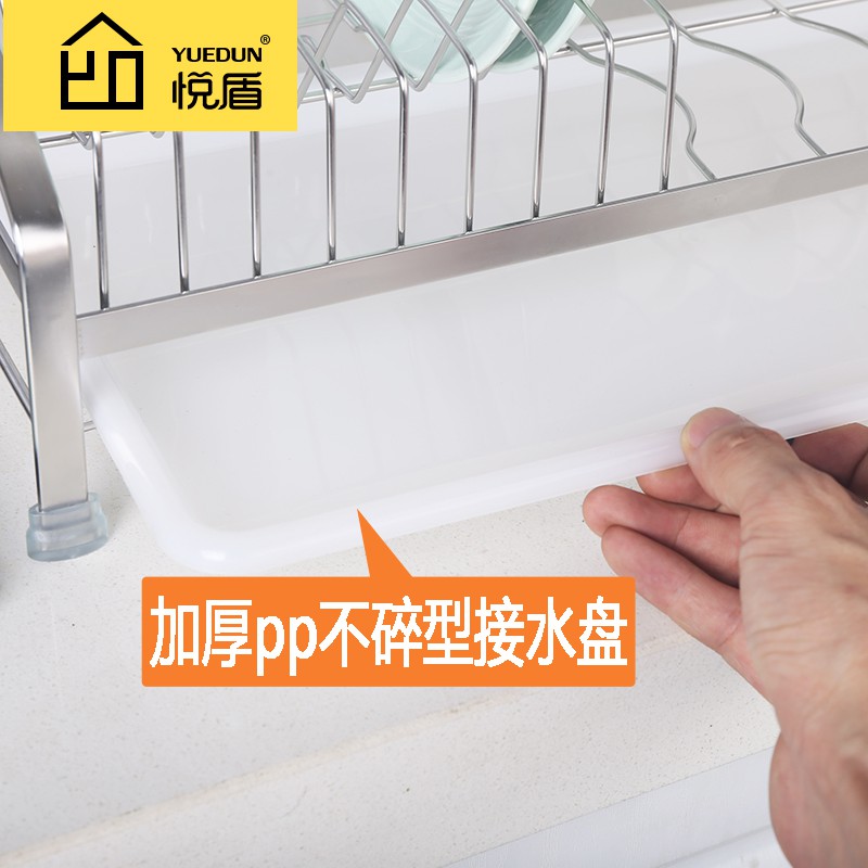 沥碗碟架 碗架沥水架304不锈钢厨房置物架 碗筷单层晾放碗盘收纳收纳层架 三维工匠高清大图