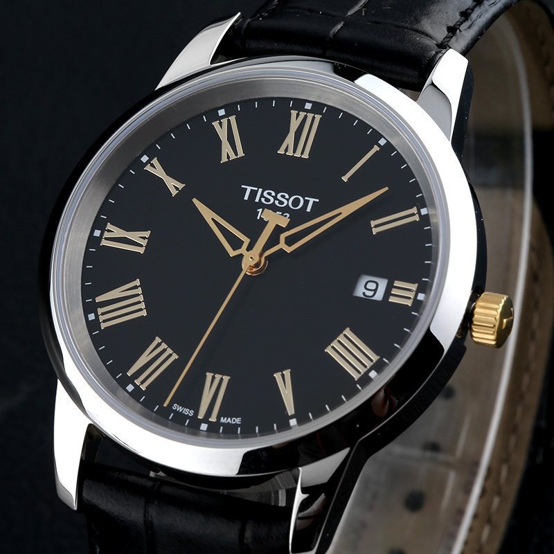 天梭(TISSOT)手表 梦幻系列 时尚简约石英表 男士腕表T033.410.11.013.01