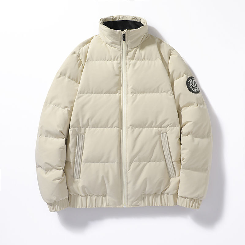 圣吉卡丹立领服男冬季新款宽松短款轻薄冬装帅气潮牌ins厚