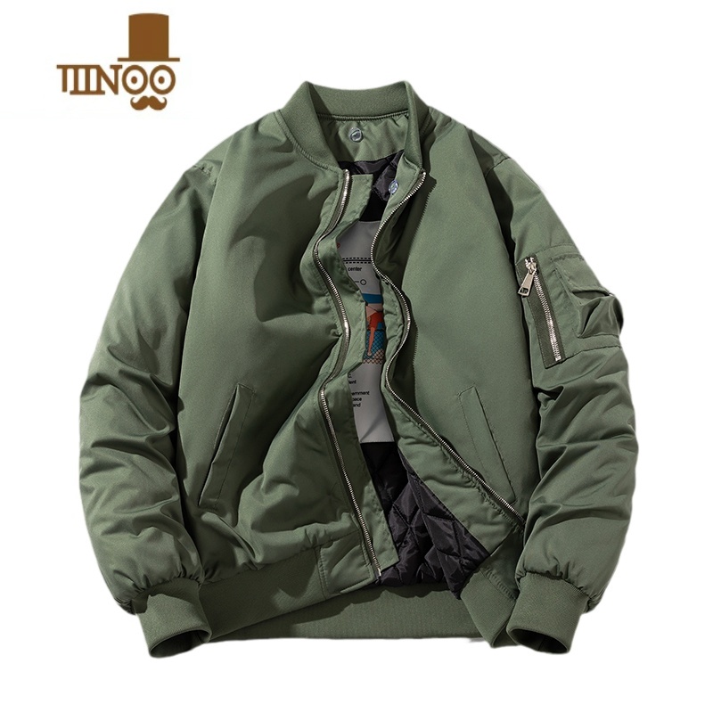 YANXU加厚棒球服男女棉服潮牌夹棉飞行员夹克棉衣宽松上衣情侣外套高清大图