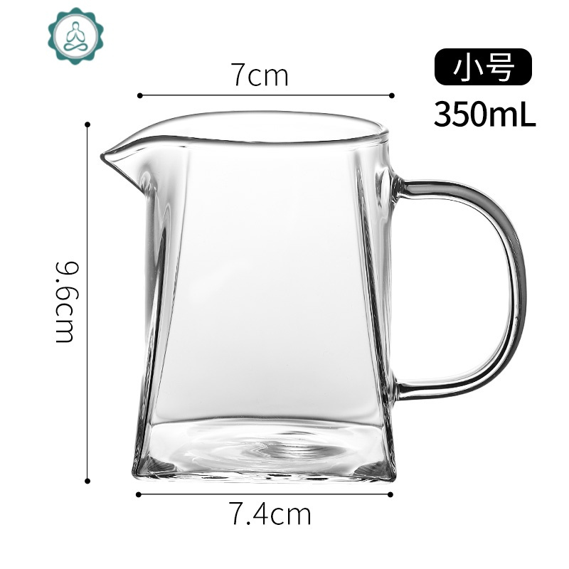 方形分享壶花茶耐热透明玻璃手冲咖啡器具滴漏滴滤式下壶 过滤杯 封后 [大号]610