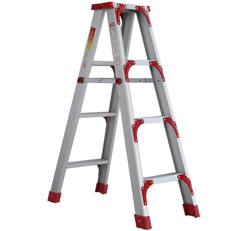 奥誉加宽铝合金梯子双层加厚2米踏板工程梯子家用梯双面人字折叠伸缩