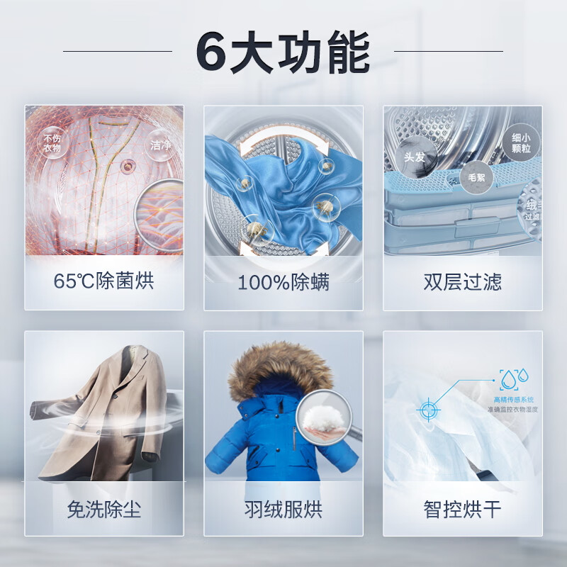 博世(BOSCH)WGA254E10W+WQA254DC0W 10KG洗烘套装全自动滚筒洗衣机 活氧空气洗 热泵烘干机高清大图