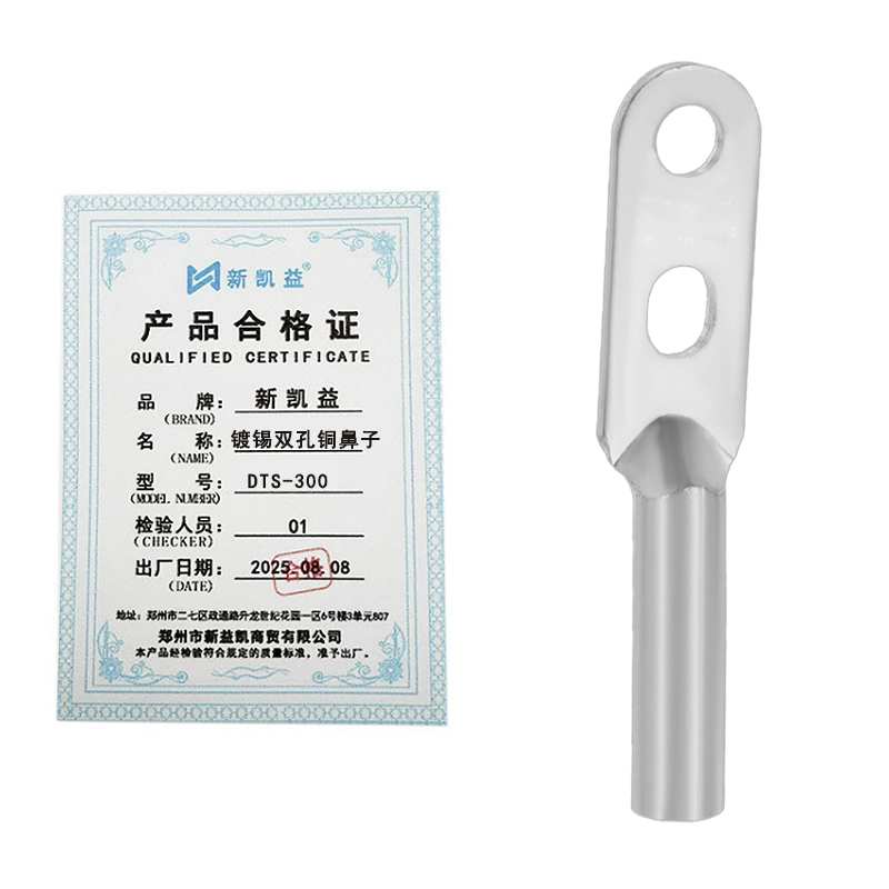 新凯益 镀锡双孔铜鼻子 DTS-300 个高清大图