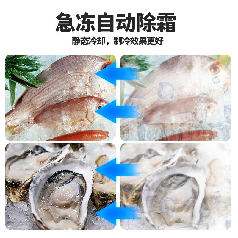 飞天鼠(FTIANSHU)超市组合岛柜商用冰柜平岛柜全冷冻冷柜卧式冰箱玻璃门速冻雪糕柜水饺猪肉防雾门 除霜防雾款2.5米