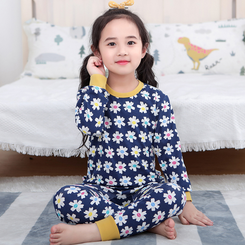 huayangtu女童秋衣秋裤套装棉小童装女孩宝宝棉毛衫儿童保暖内衣棉