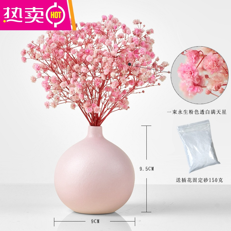 封后 Fenghou 花瓶 花艺满天星装饰花瓶餐桌干花花束永生花桌面桌子摆件干花客厅家居摆设fenghou 单花瓶花束 粉红套装1 价格图片品牌报价 苏宁易购梦舟家居生活专营店