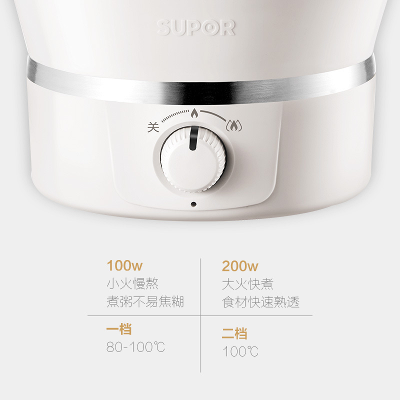 苏泊尔(SUPOR)多功能折叠电煮锅 ZN15YK812 旅游便携折叠电水壶 多用途迷你电火锅